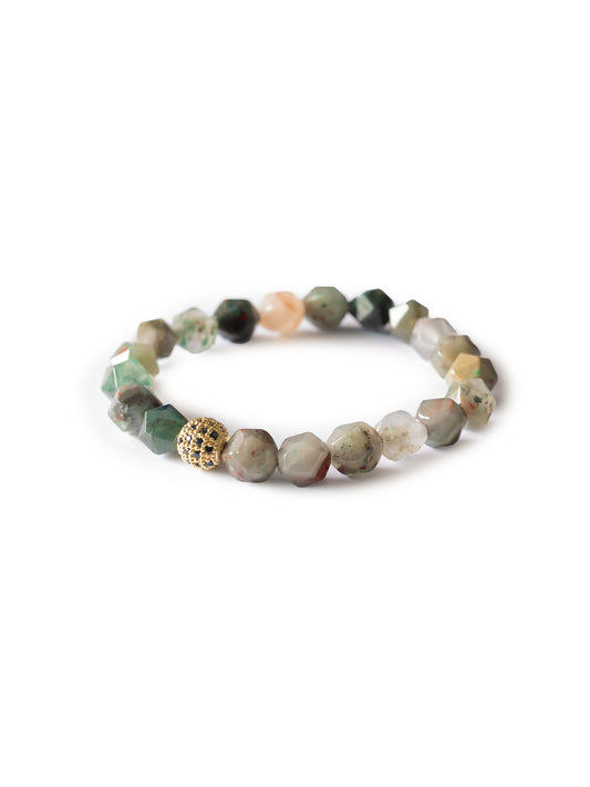 Brazalete Jasper Dragón Facetado 8mm