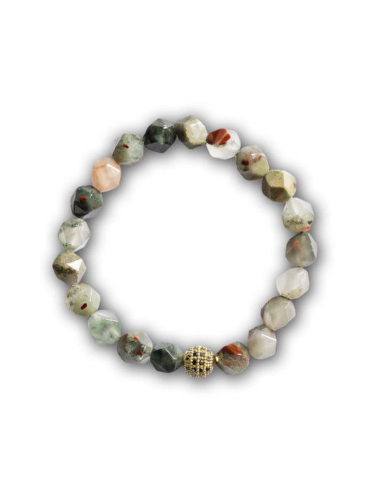 Brazalete Jasper Dragón Facetado 8mm