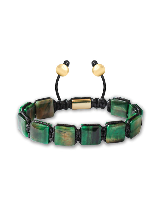 Brazalete Ojo de Tigre Verde 10mm