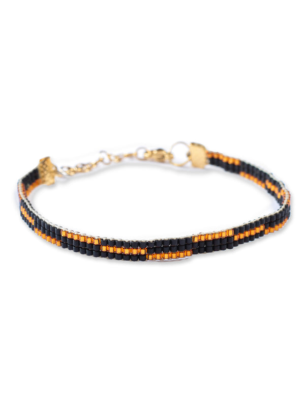 Brazalete Miyuki Bronce 3 puntos - Tayrona Accesorios