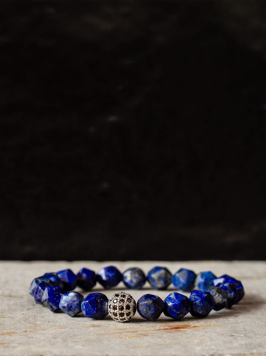 Brazalete Lapislazuli Facetado 8mm