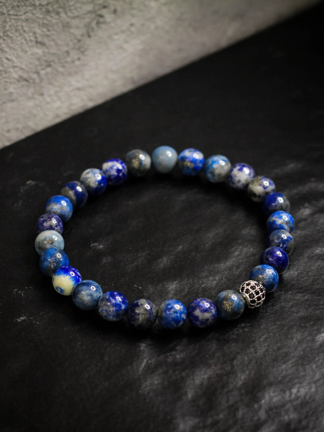 Brazalete Lapislazuli 6mm - Tayrona Accesorios
