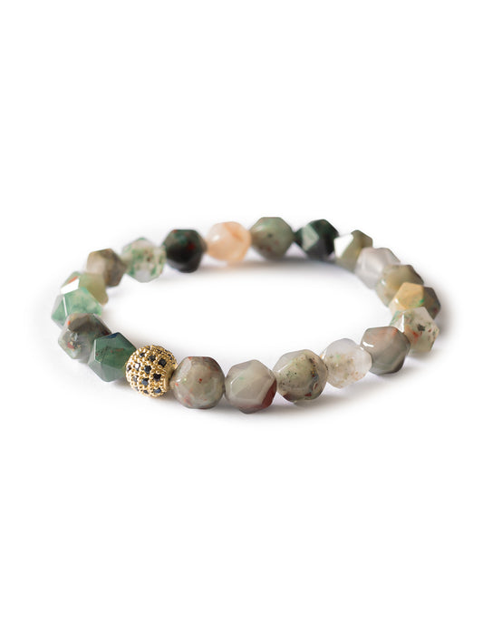 Brazalete Jasper Dragón Facetado 8mm