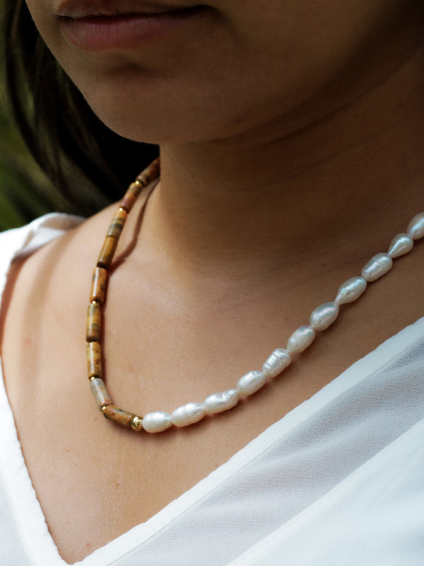 Collar Perla de Rio y Jasper