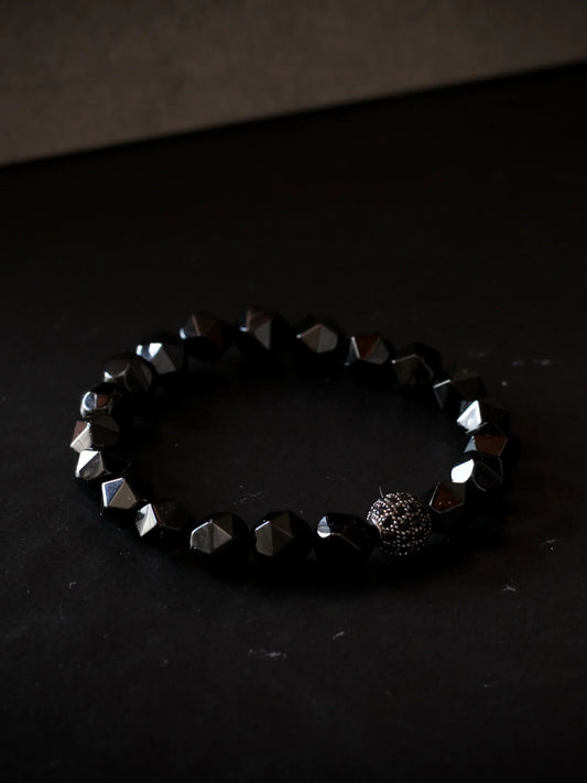 Brazalete Onyx Facetado 8mm