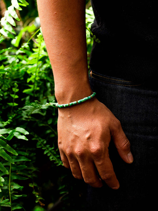 Brazalete Amazonita 4mm Heishi