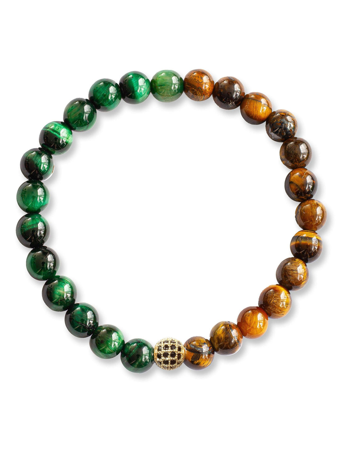 Brazalete Ojo de Tigre Mixto 6mm - Tayrona Accesorios