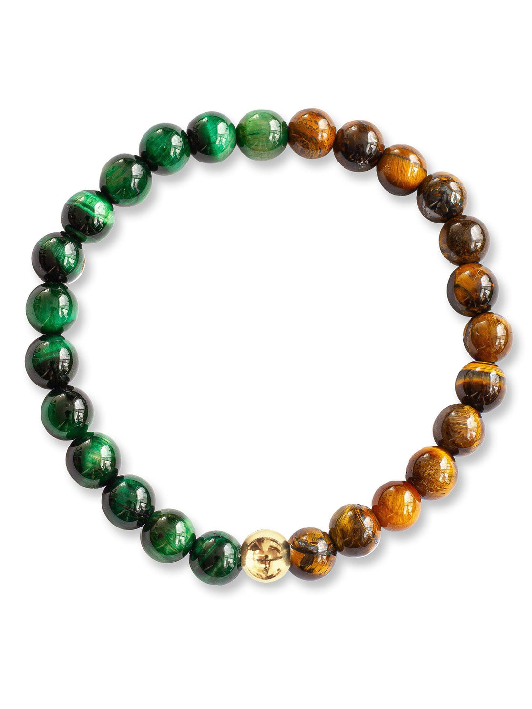 Brazalete Ojo de Tigre Mixto 6mm - Tayrona Accesorios