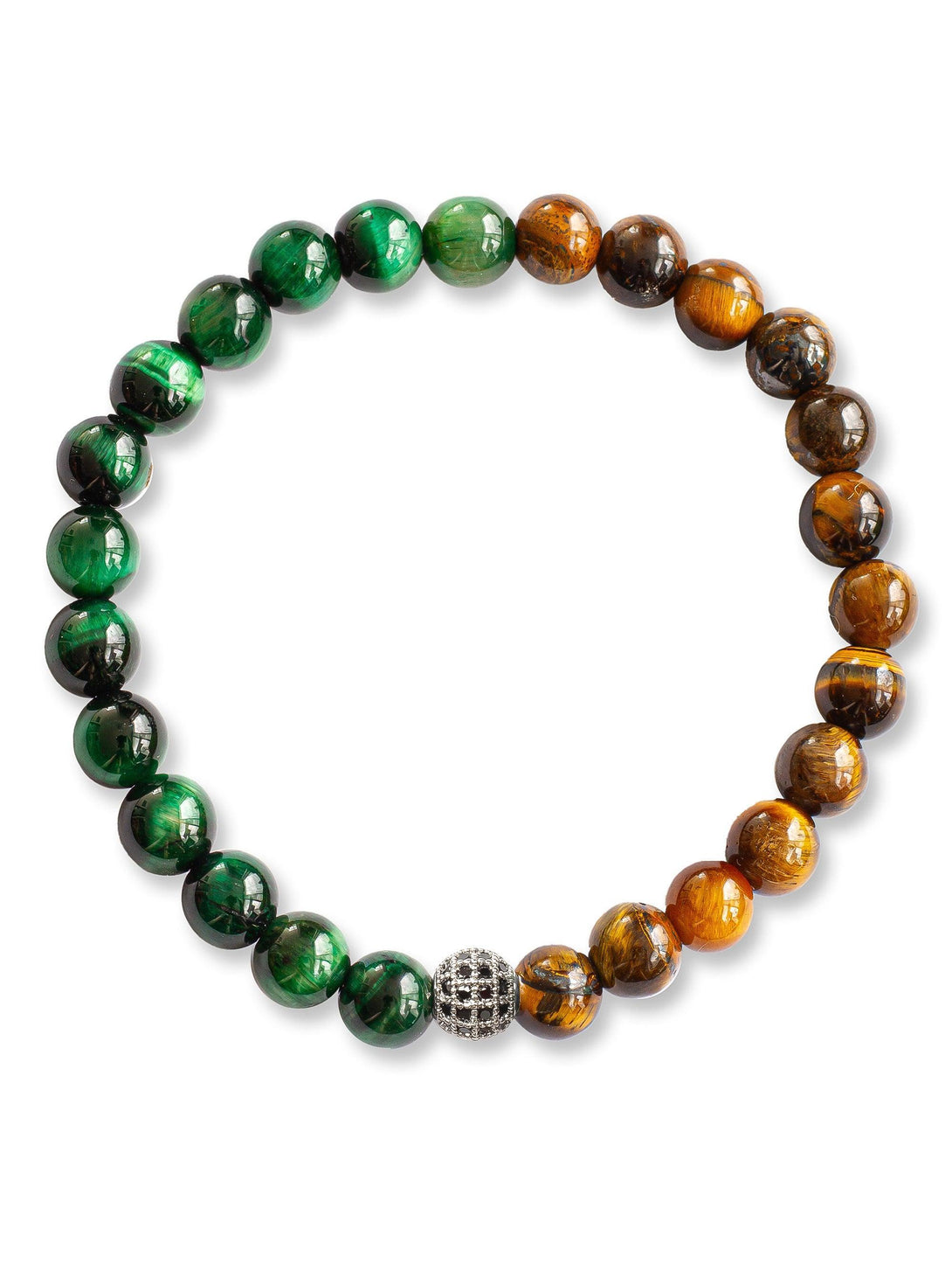 Brazalete Ojo de Tigre Mixto 6mm - Tayrona Accesorios