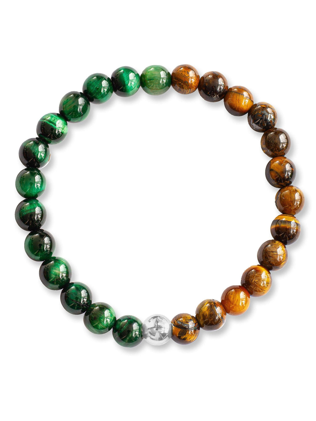 Brazalete Ojo de Tigre Mixto 6mm - Tayrona Accesorios