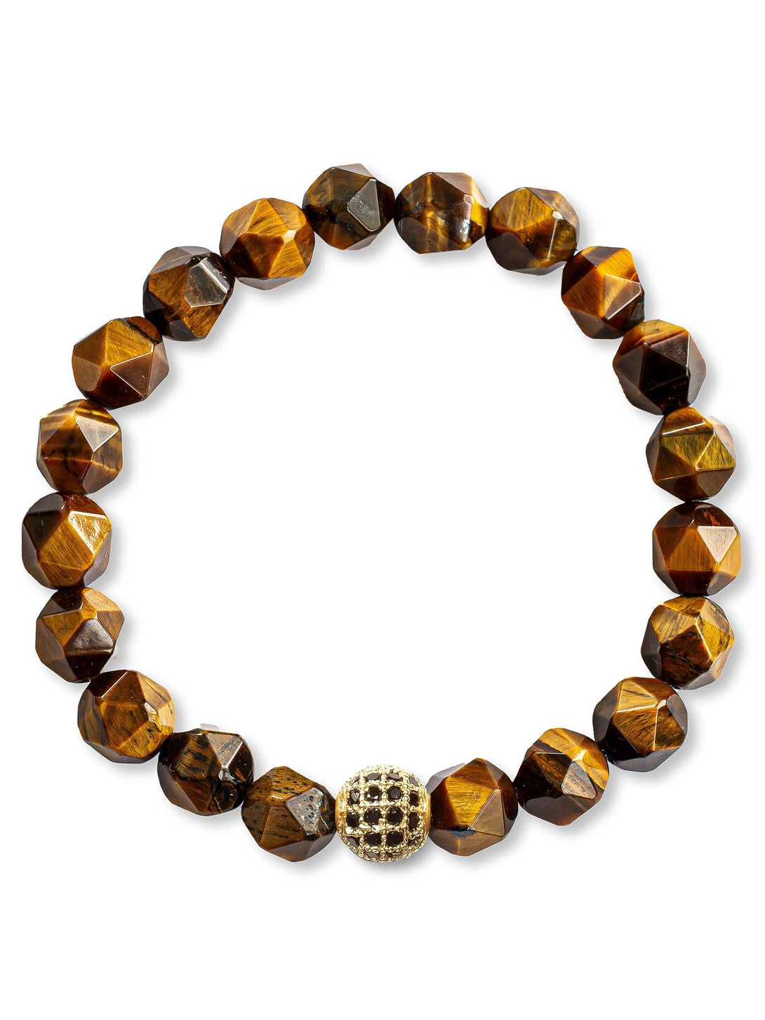 Brazalete Ojo de Tigre Facetado 8mm - Tayrona Accesorios