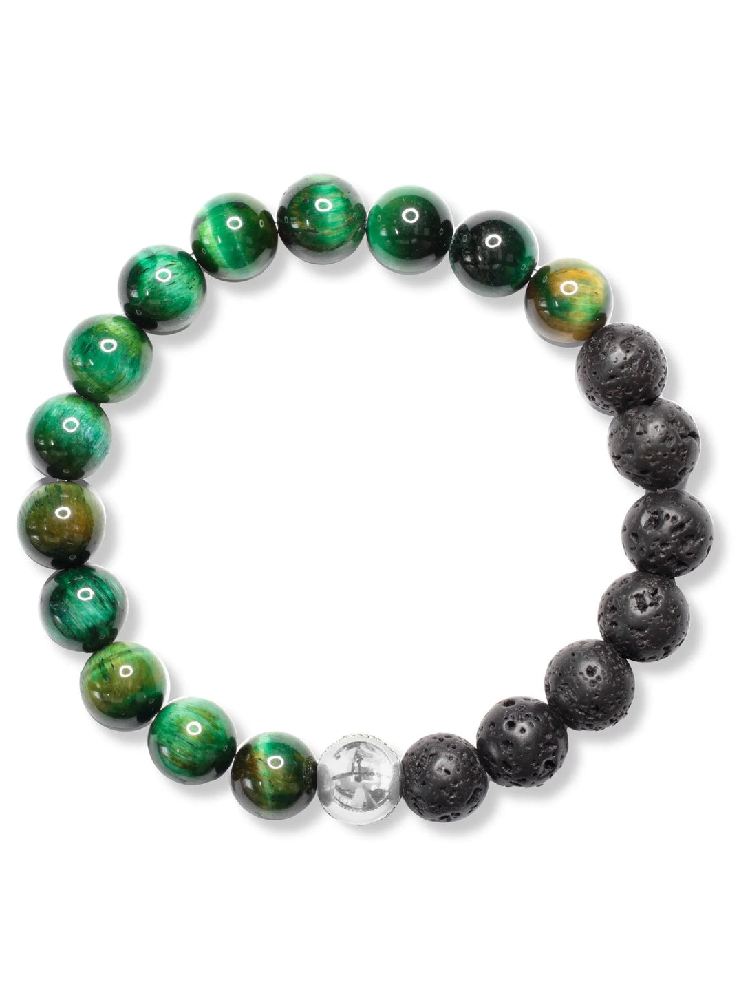 Brazalete Tigre Verde Volcán 8mm - Tayrona Accesorios