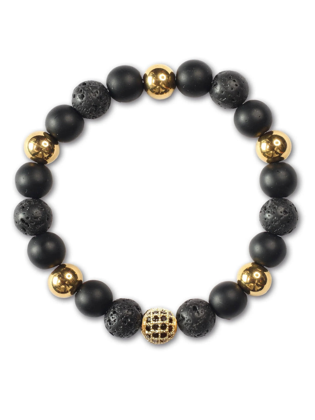 Brazalete Onyx Dorado 8mm - Tayrona Accesorios