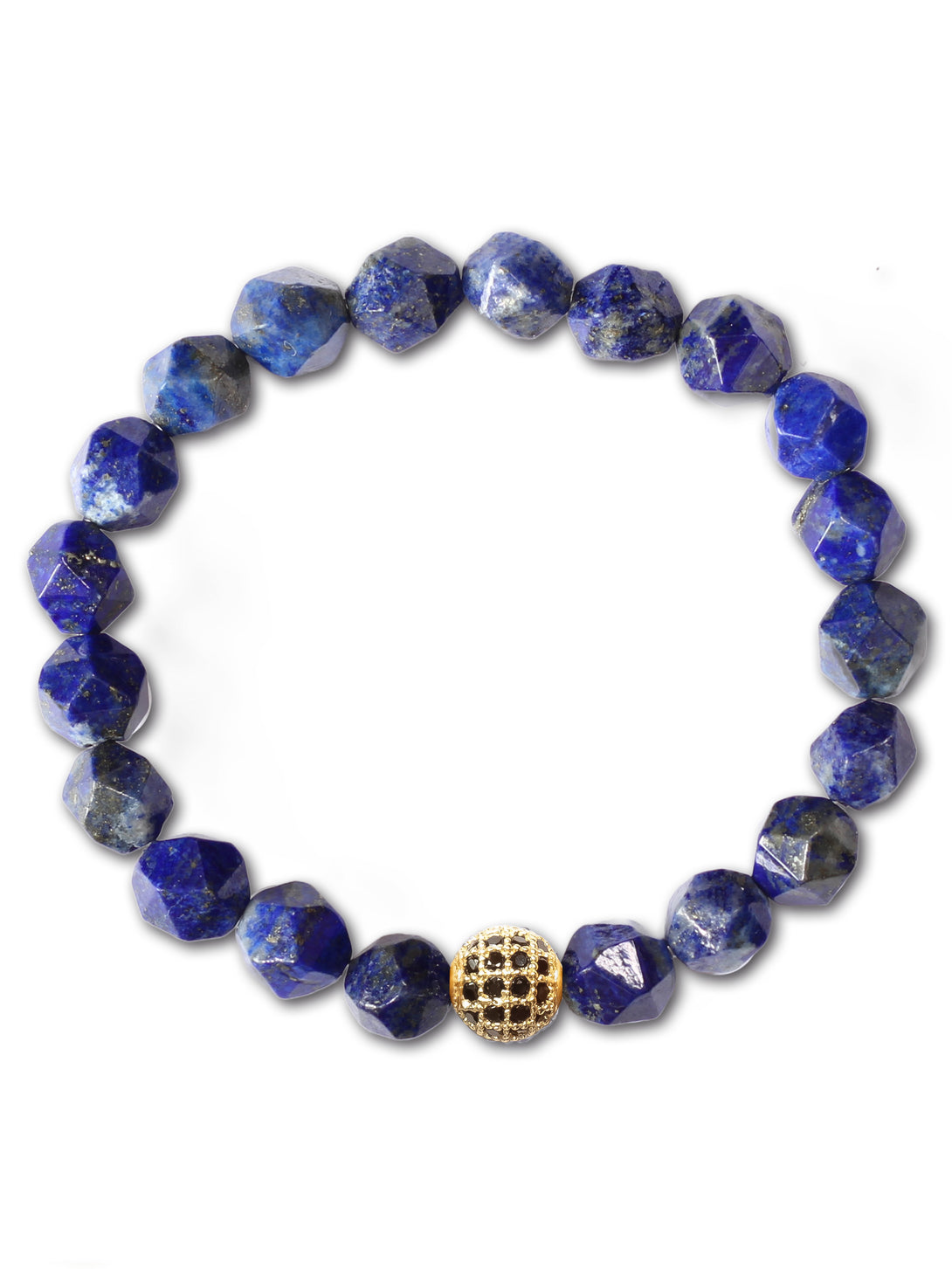Brazalete Lapislazuli Facetado 8mm - Tayrona Accesorios