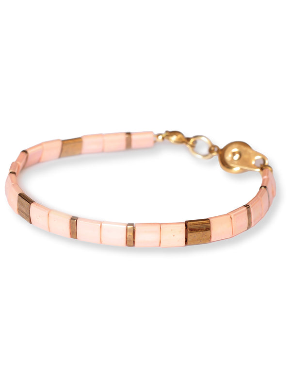 Brazalete Miyuki Tila Salmón 5mm - Tayrona Accesorios