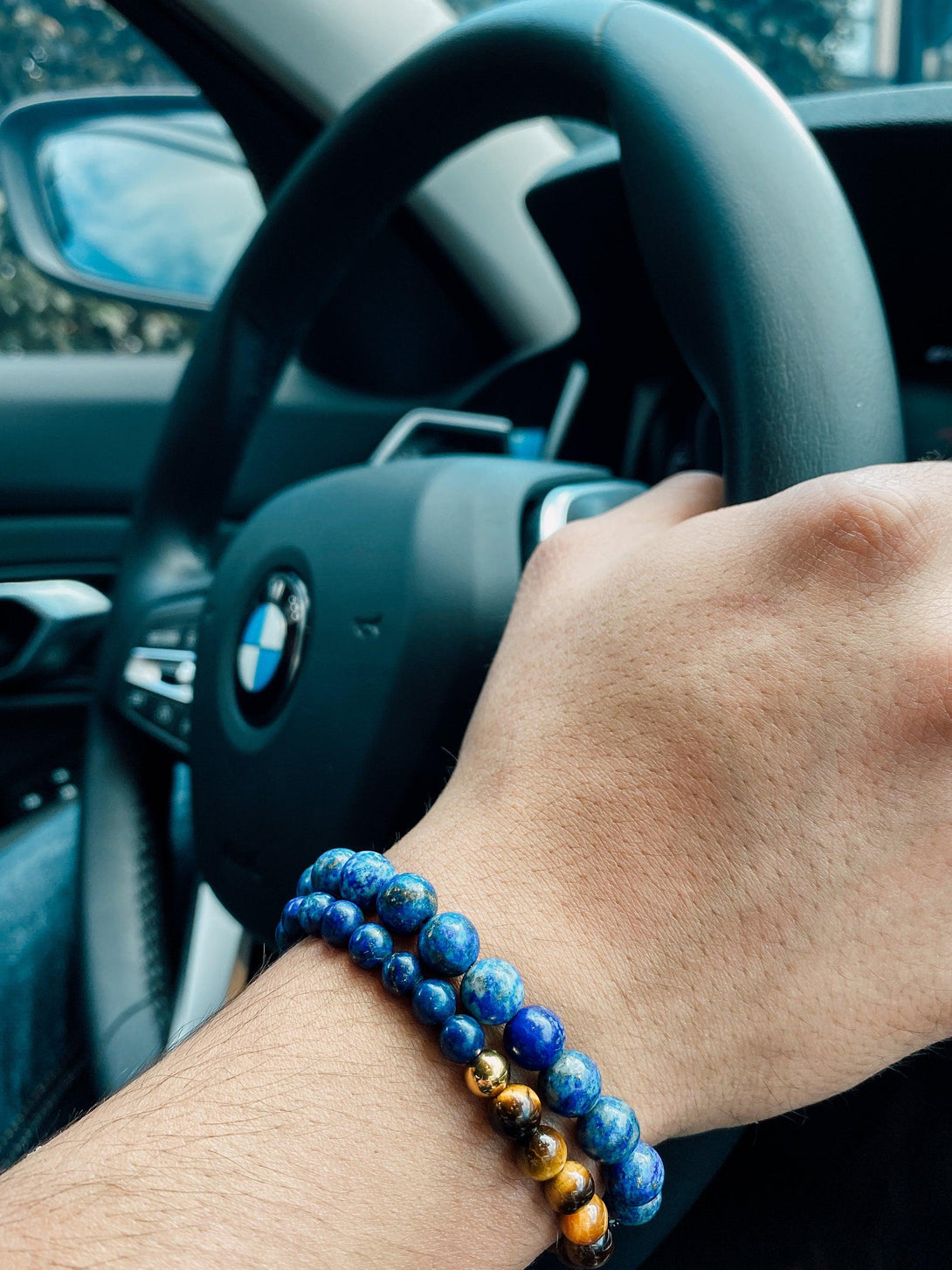 Brazalete Tigre Lapis 6mm - Tayrona Accesorios
