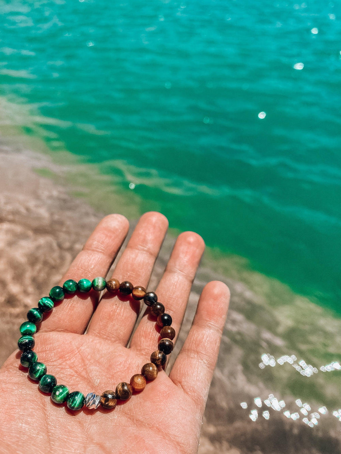 Brazalete Ojo de Tigre Mixto 6mm - Tayrona Accesorios