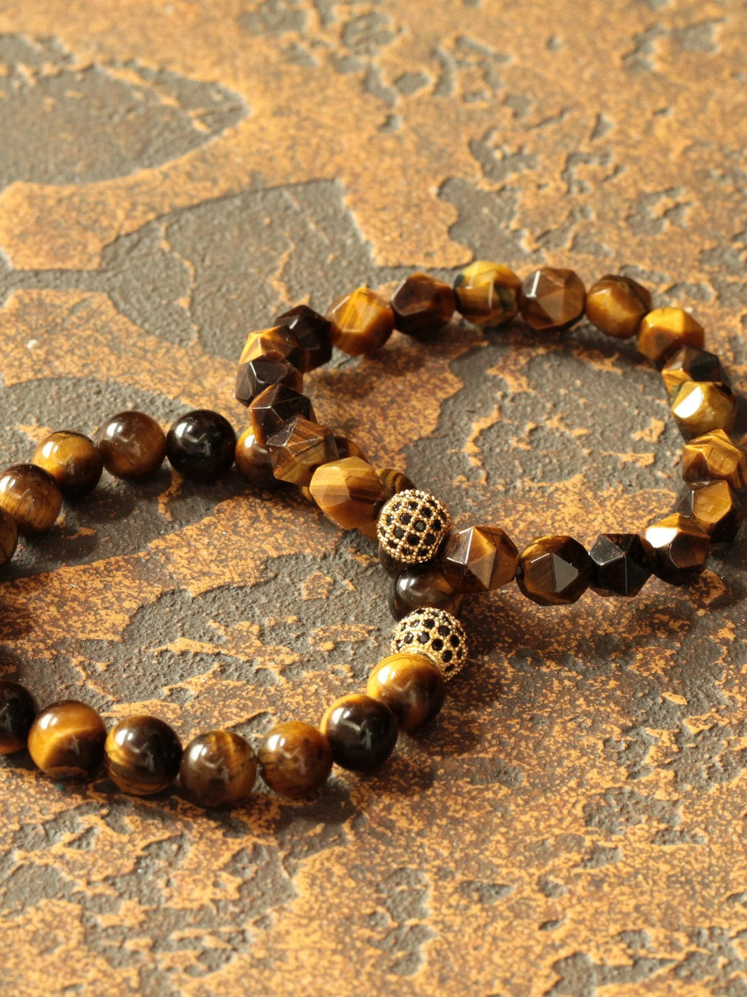 Brazalete Ojo de Tigre Facetado 8mm - Tayrona Accesorios