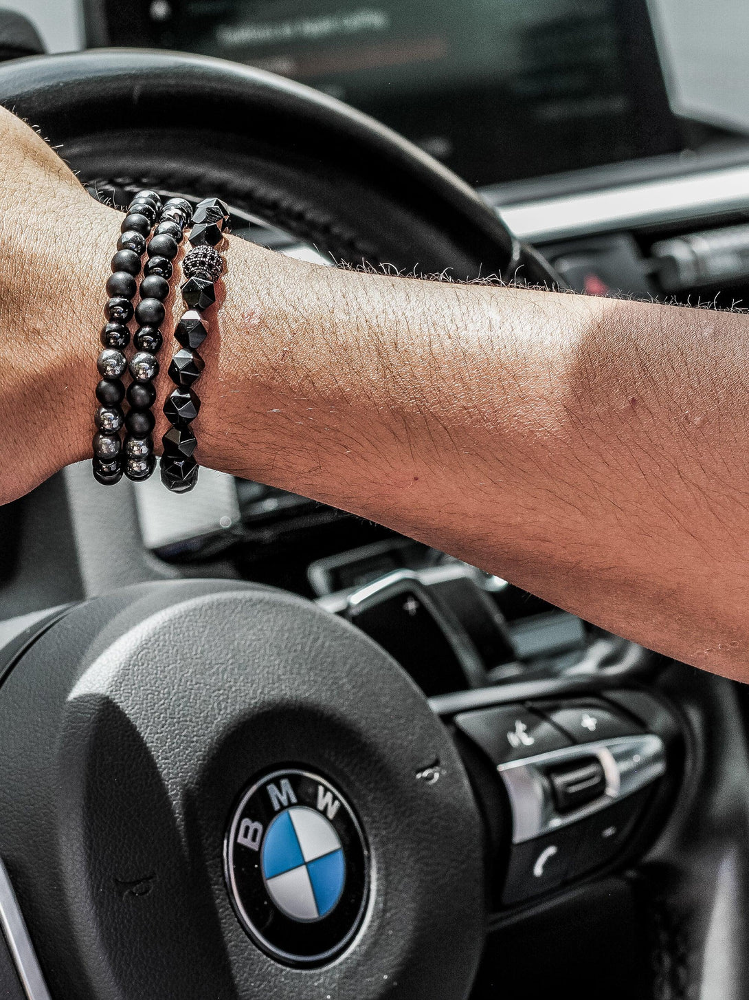 Brazalete Doble All Black 6mm - Tayrona Accesorios