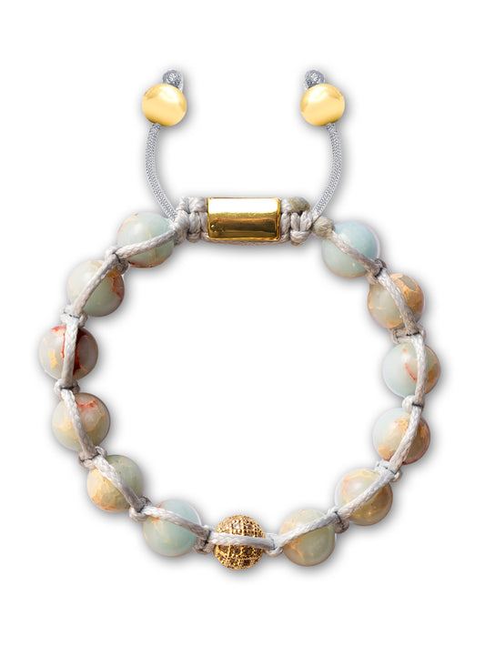 Brazalete Coral Macramé 8mm