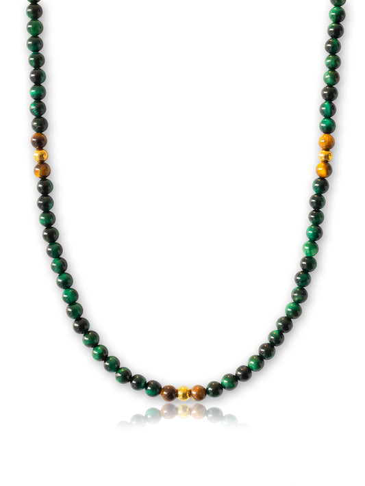 Collar Ojo de Tigre Verde 6mm