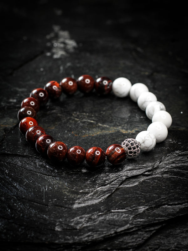 Brazalete Ojo de Tigre Rojo Nevado
