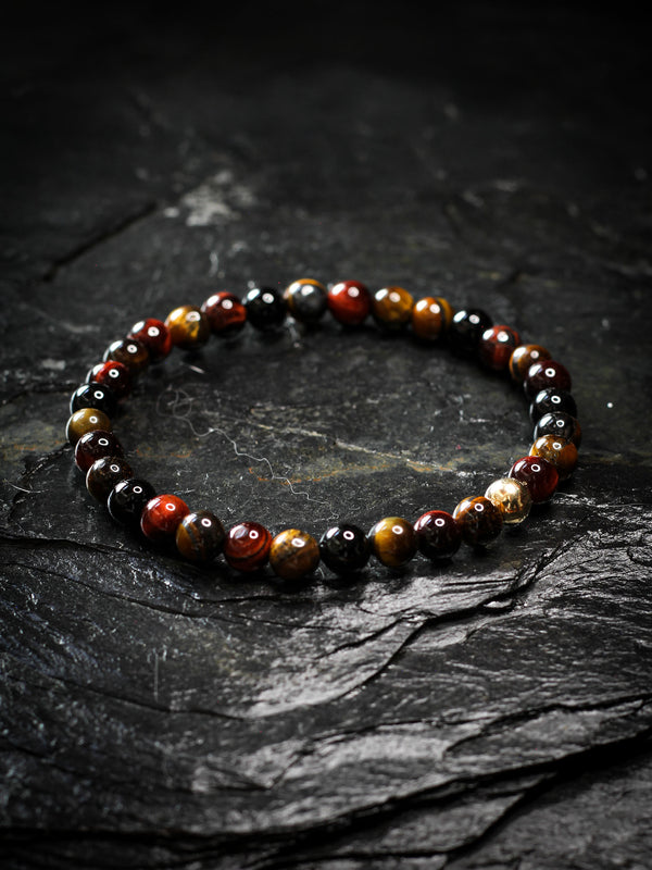 Brazalete Ojo de Tigre & Onyx 6mm