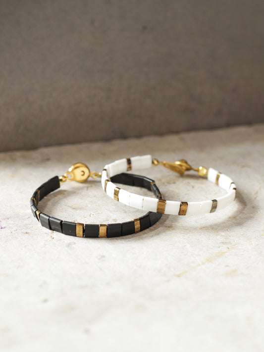 Combo Brazaletes Pareja Miyuki Tila 5mm