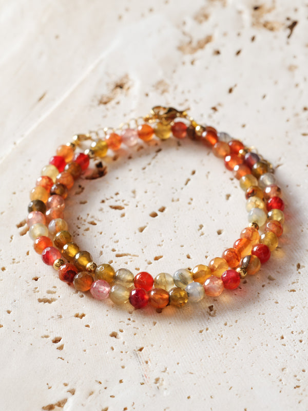 Collar Agata Multicolor 6mm