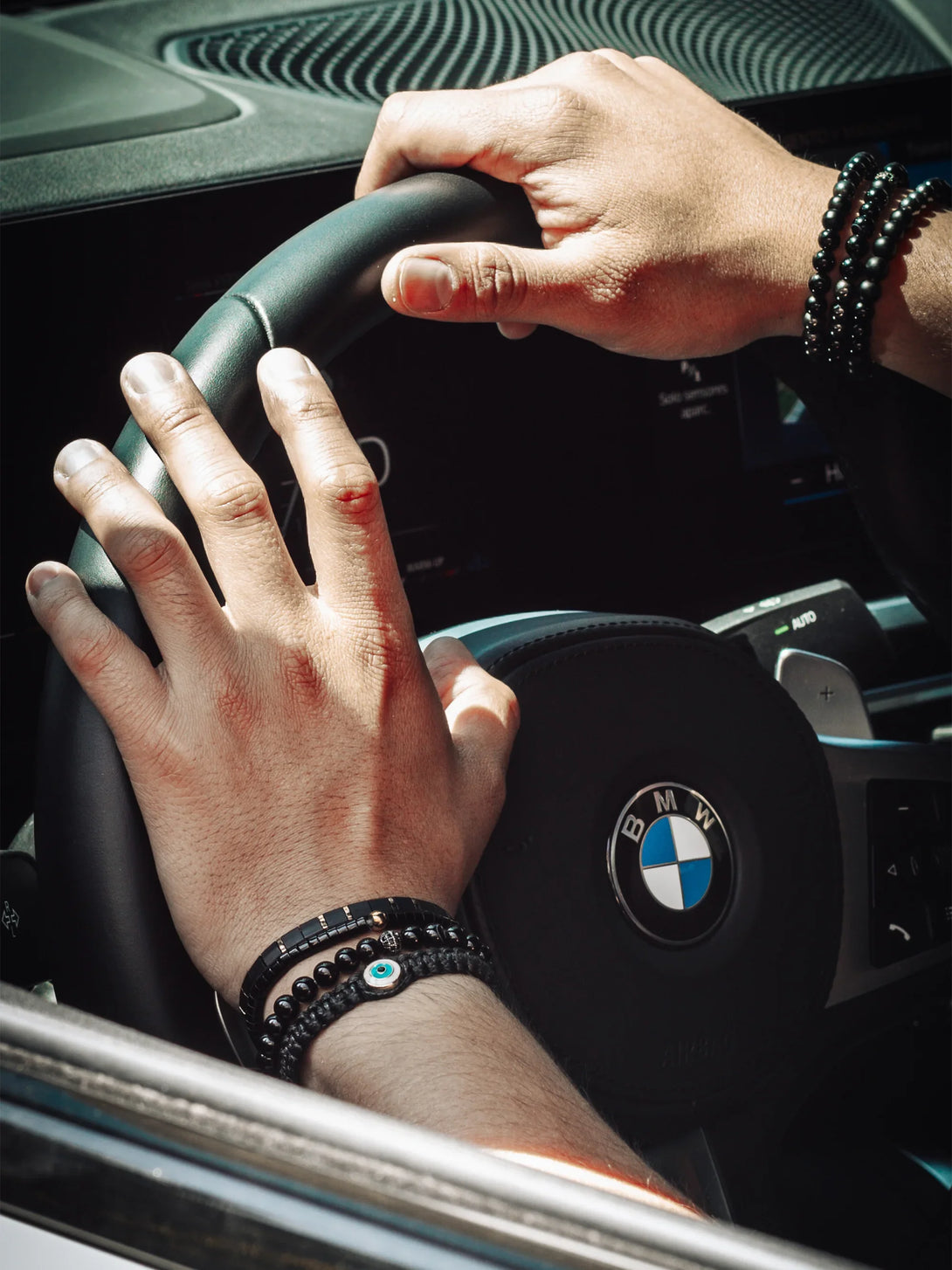 Brazalete Triple All Black 6mm - Tayrona Accesorios