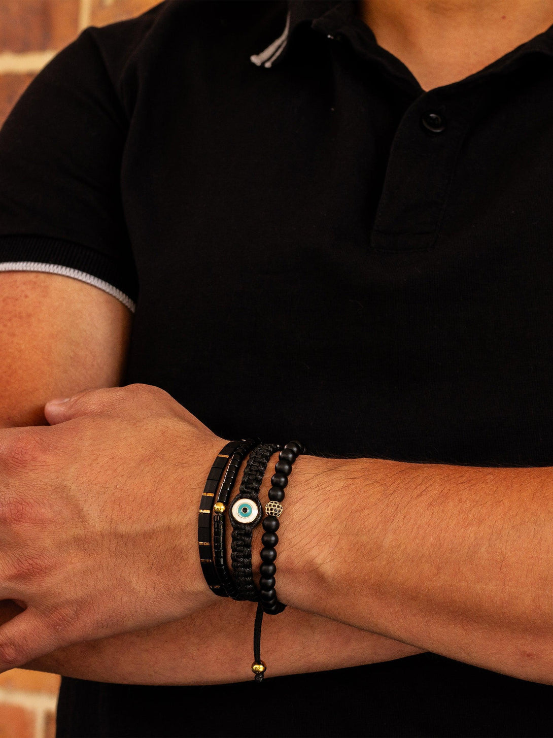 Brazalete All Black 6mm - Tayrona Accesorios