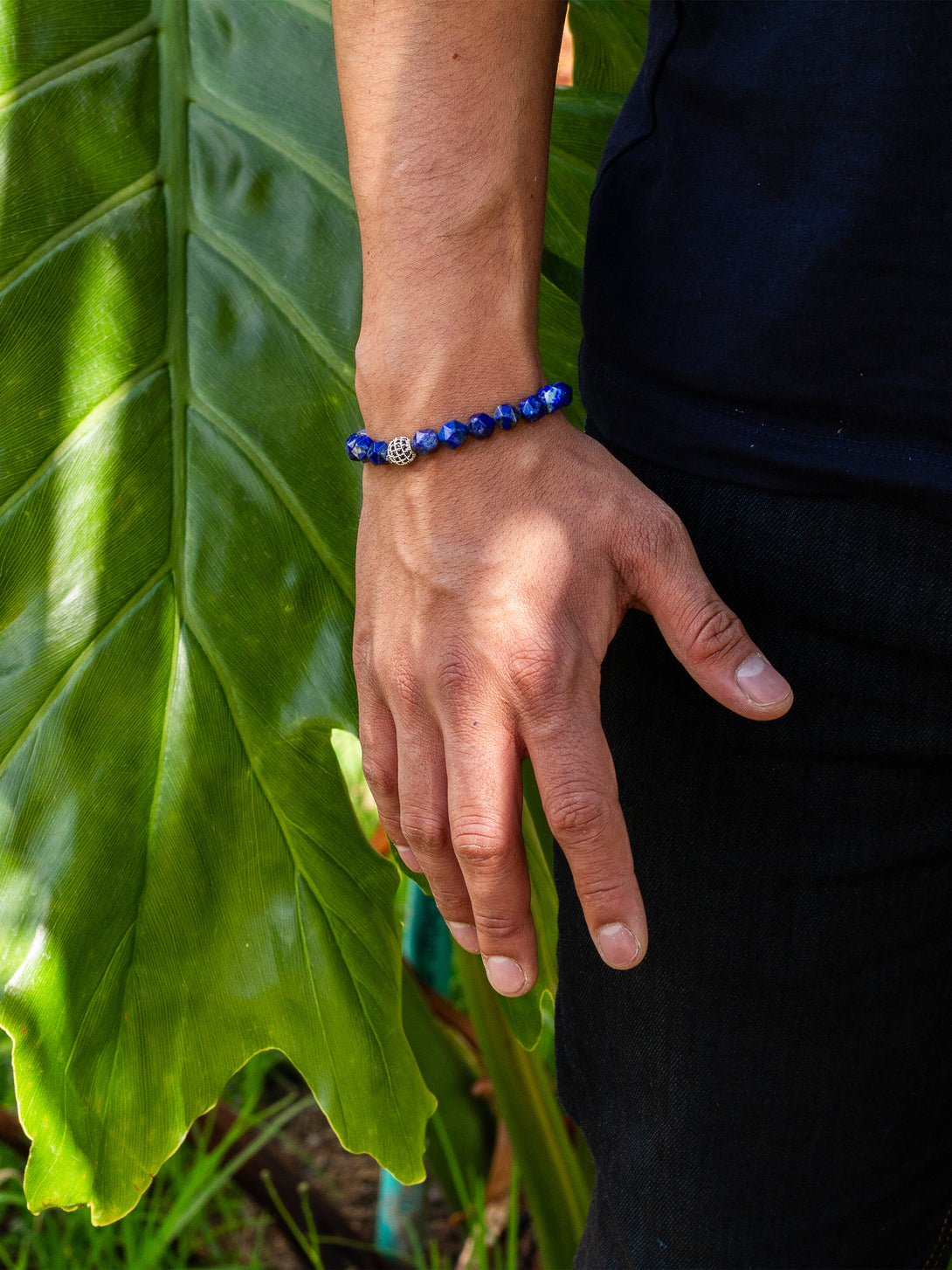 Brazalete Lapislazuli Facetado 8mm - Tayrona Accesorios