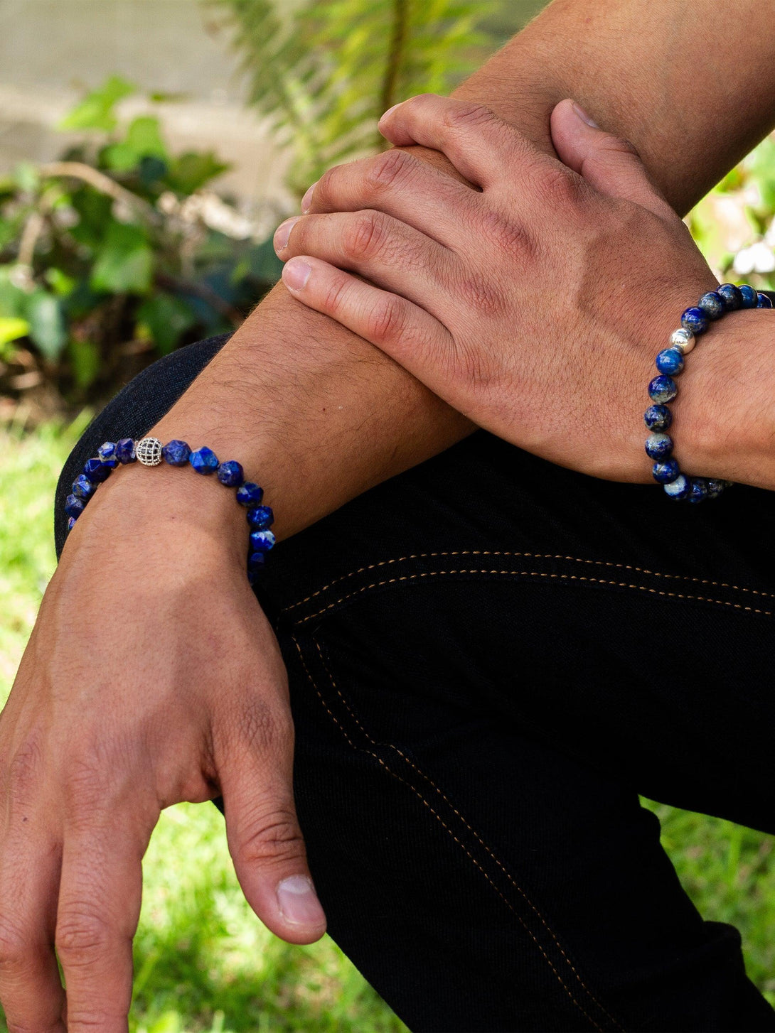 Brazalete Lapislazuli 8mm - Tayrona Accesorios