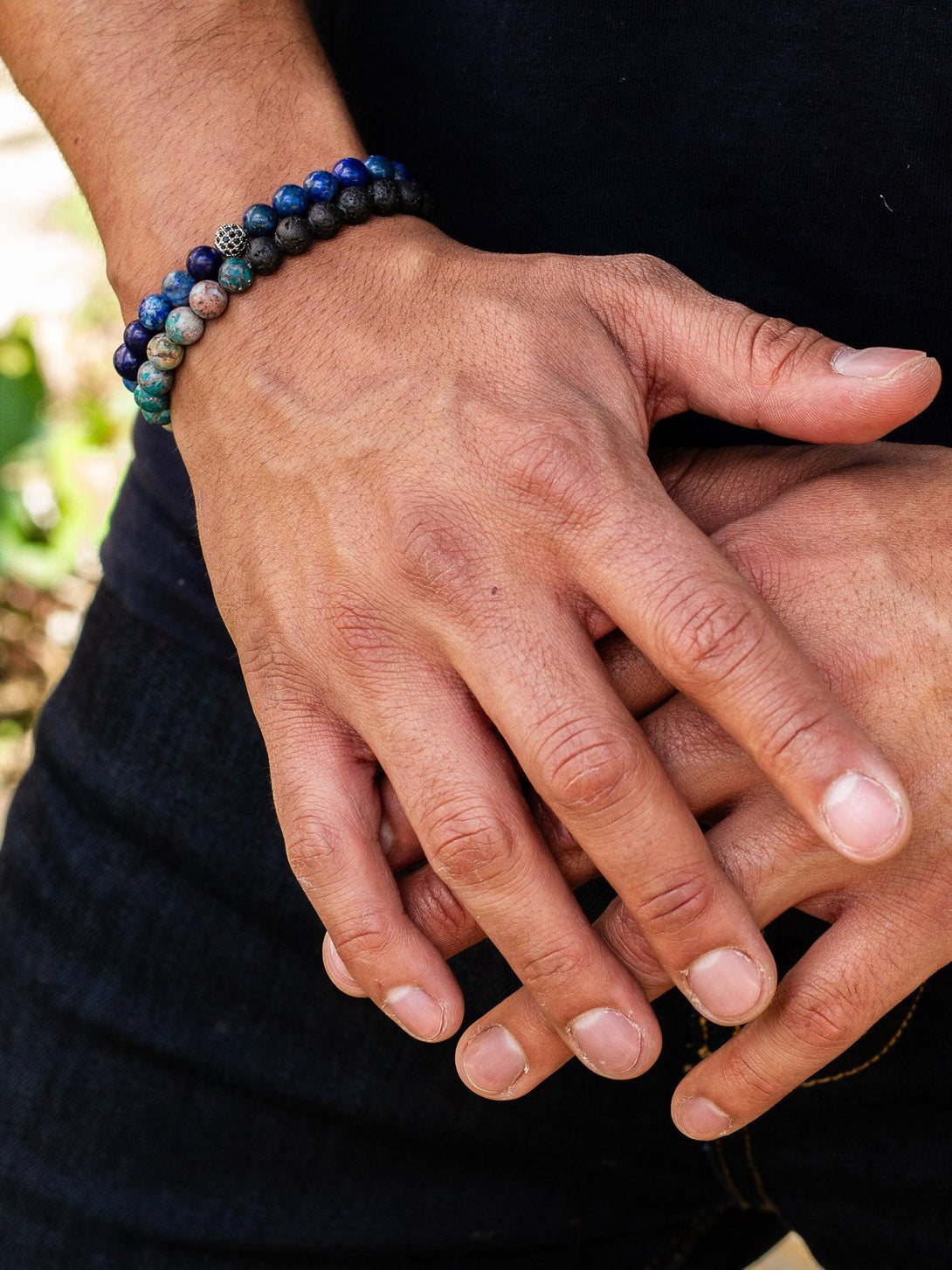 Brazalete Lapislazuli 6mm - Tayrona Accesorios