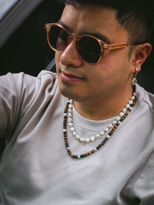 Collar Perla de Rio Dorado 7mm