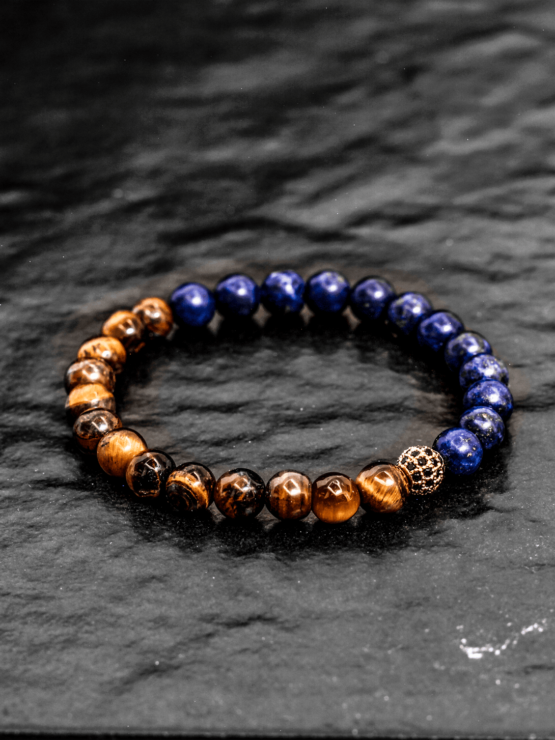 Brazalete Tigre Lapis 6mm - Tayrona Accesorios