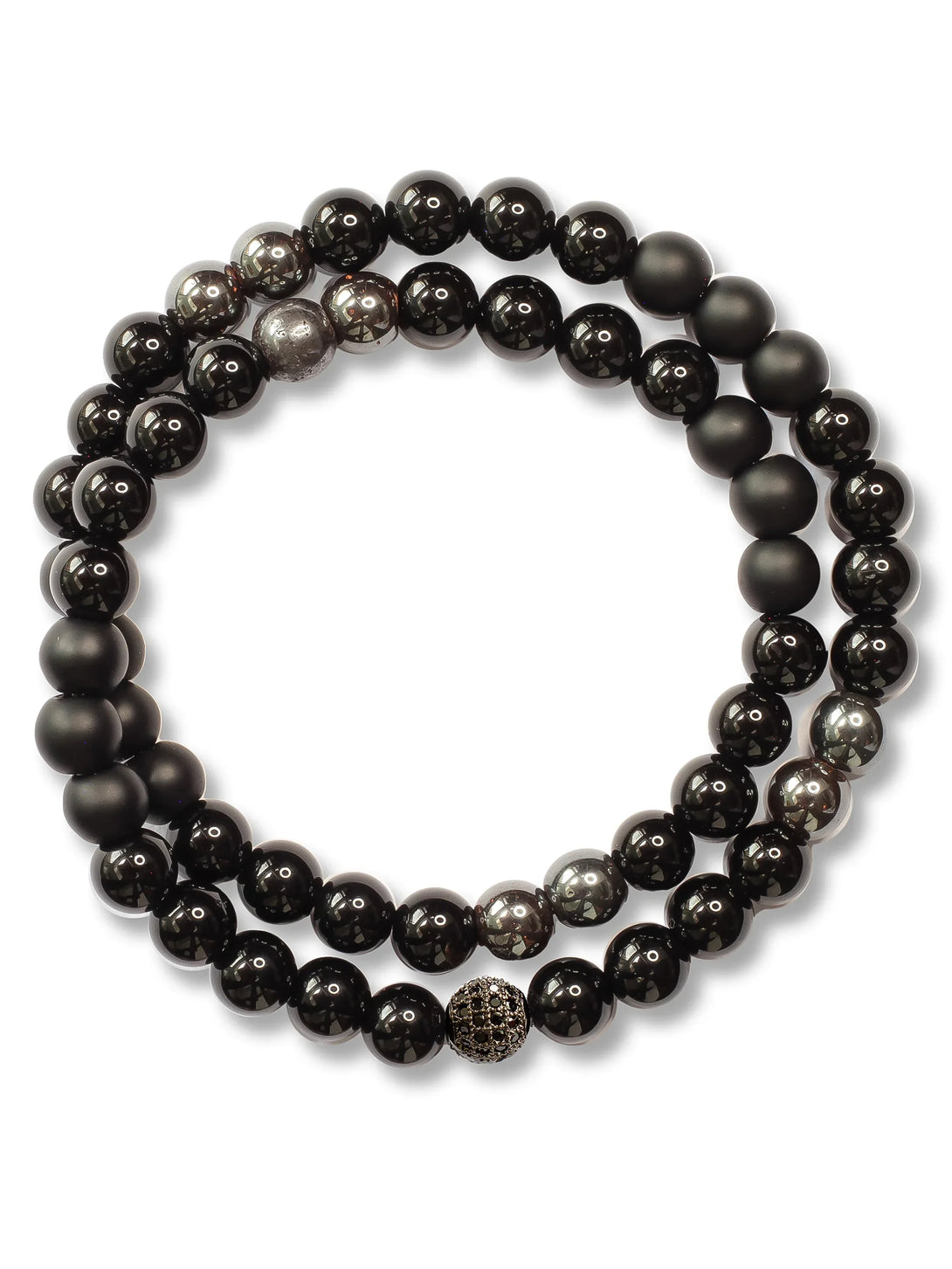 Brazalete Doble All Black 6mm - Tayrona Accesorios