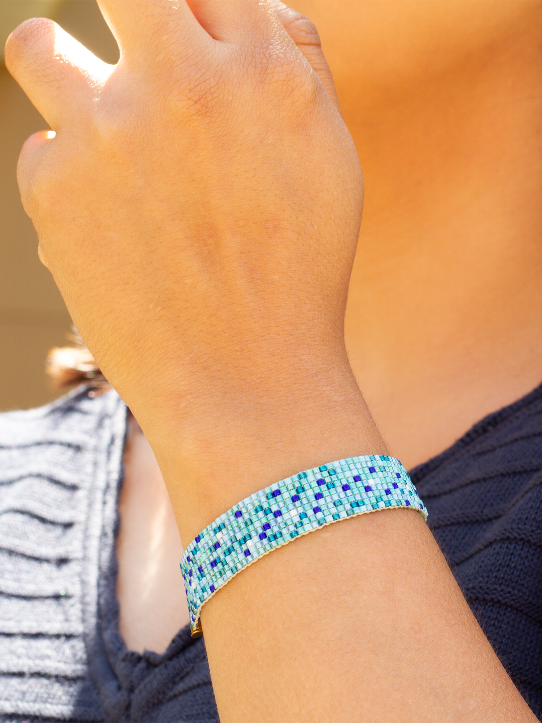 Brazalete Miyuki Arrecife 10 puntos - Tayrona Accesorios