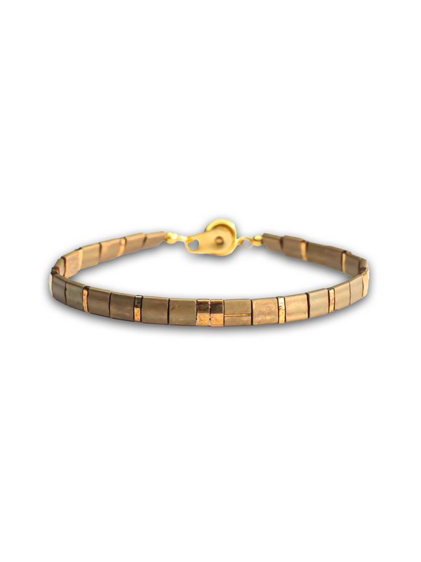 Brazalete Miyuki Tila El Dorado 5mm