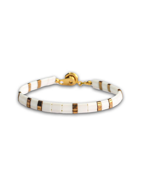 Brazalete Miyuki Tila Nevado 5mm