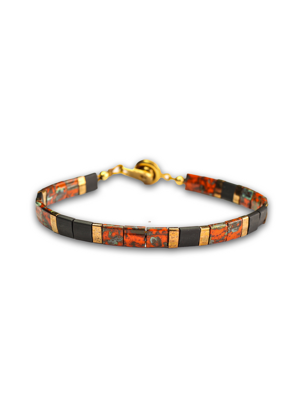 Brazalete Miyuki Tila Volcán 5mm