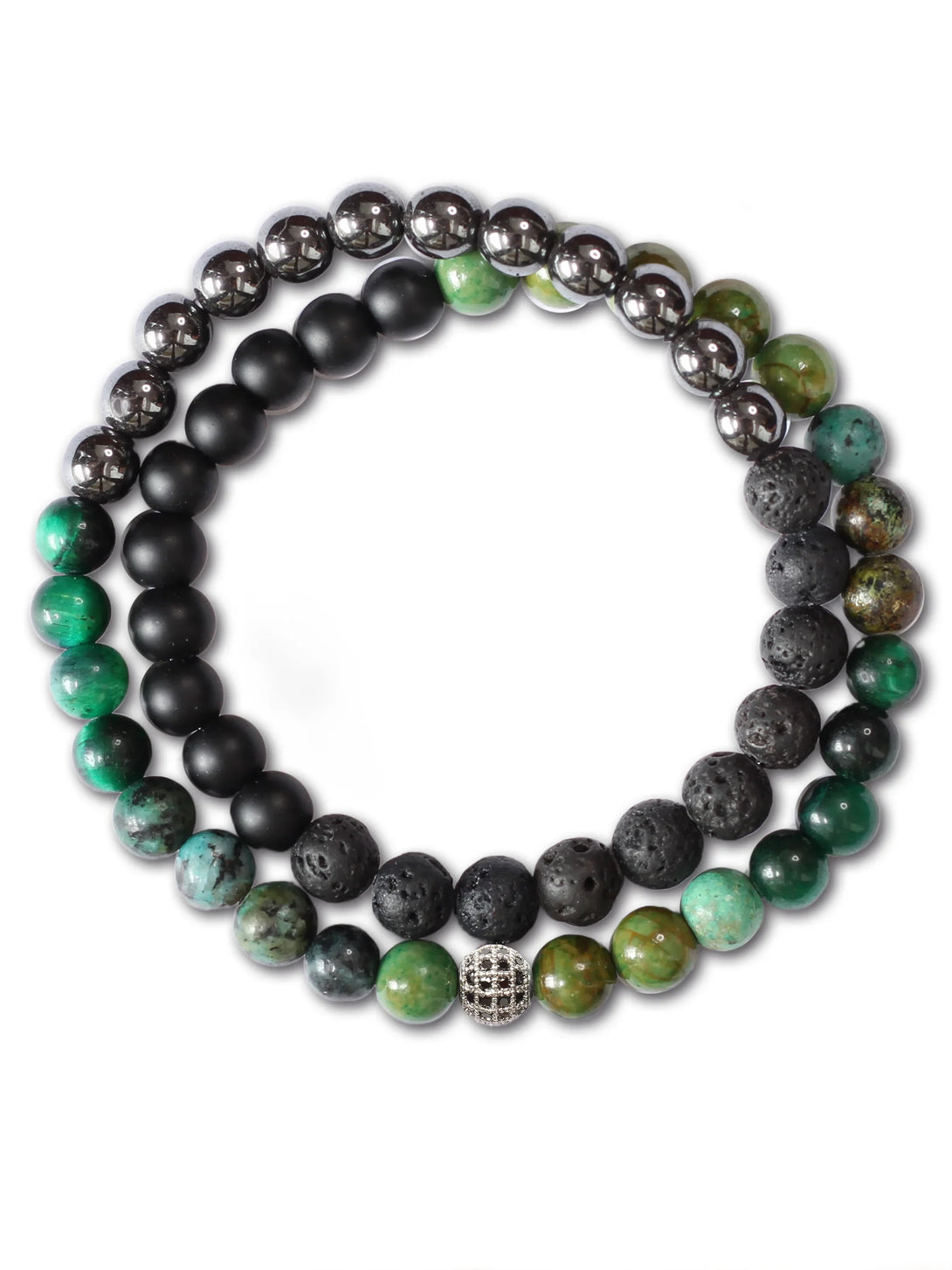 Brazalete Doble All Black 6mm - Tayrona Accesorios