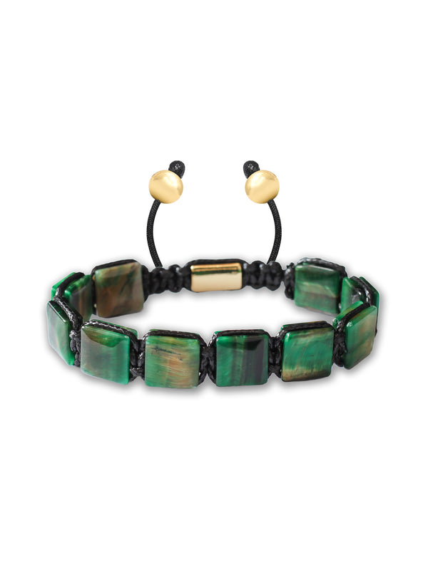 Brazalete Ojo de Tigre Verde 10mm