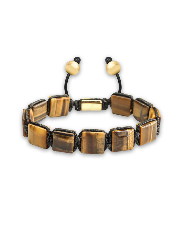 Brazalete Ojo de Tigre Cafe 10mm