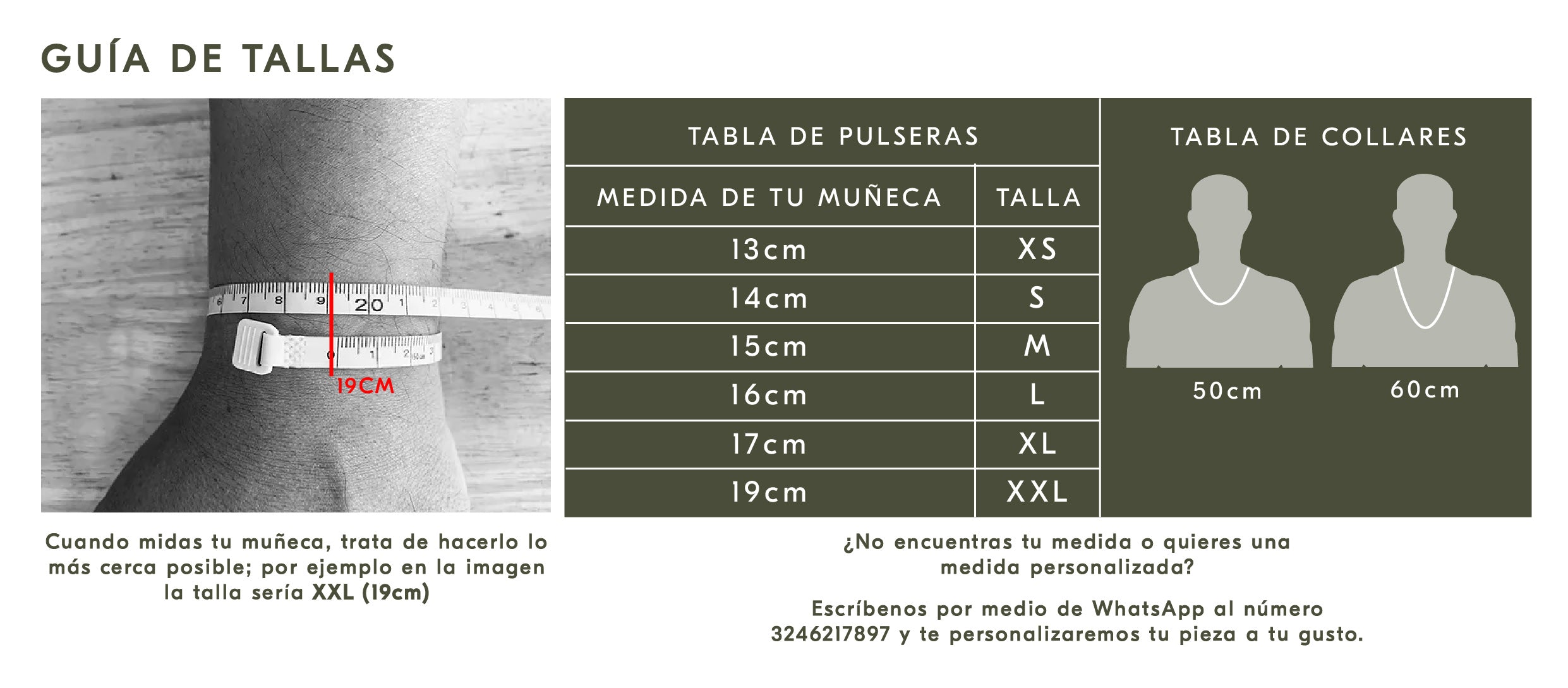 Guía de tallas escritorio