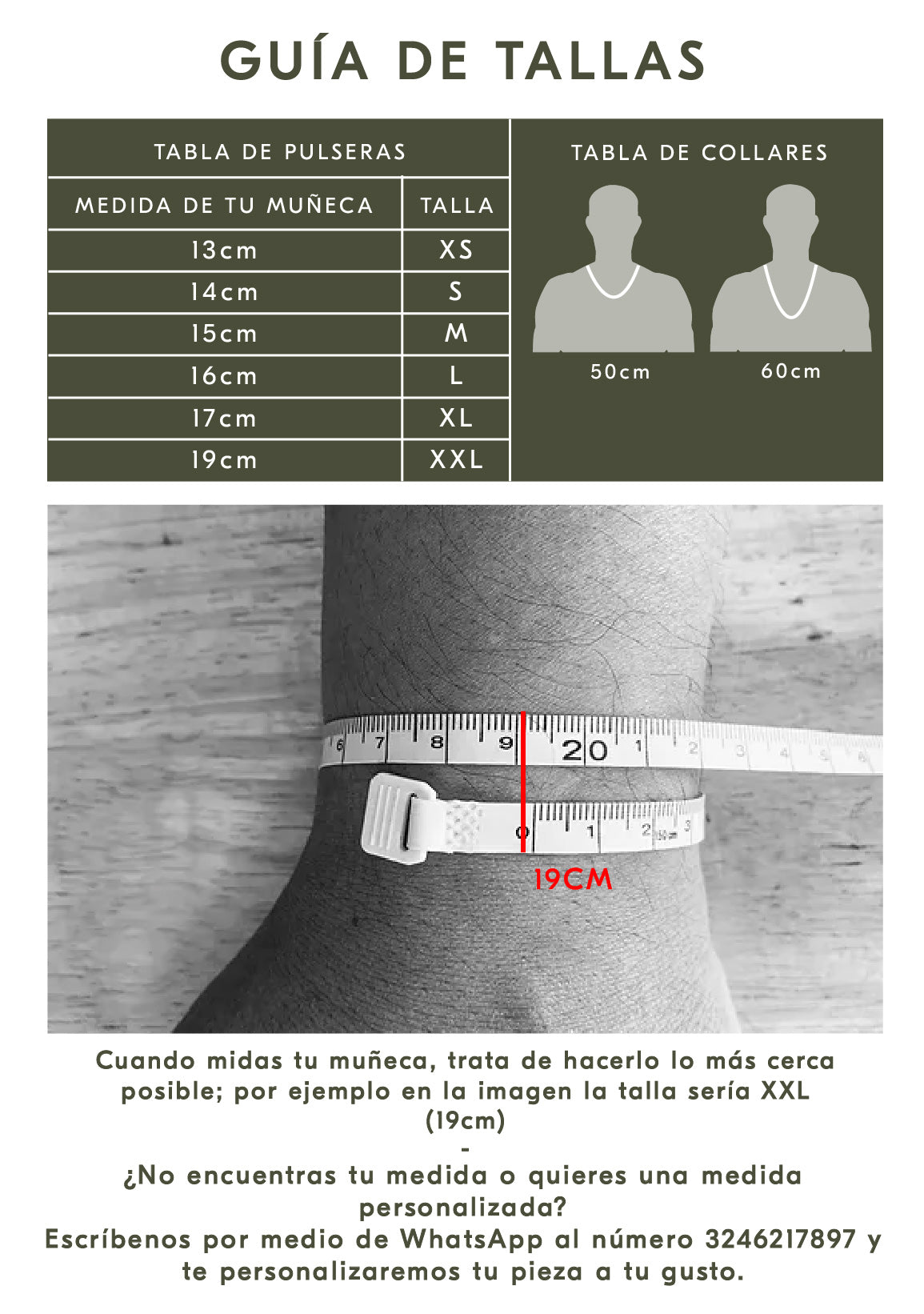 Guía de tallas móvil